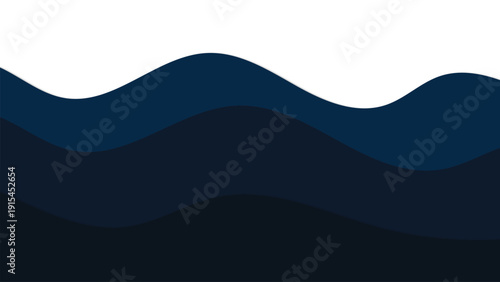 abstract dark blue layered wave background modern minimal design