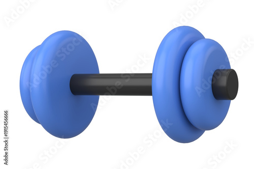 Dumbbell. Fitness equipment. 3D illustration.