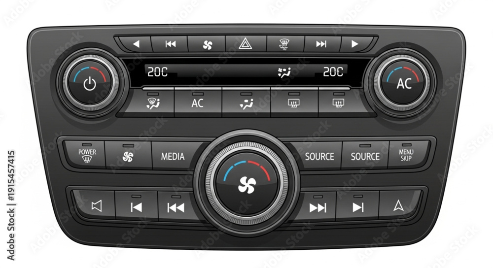 Obraz premium Car Stereo System Control Panel.