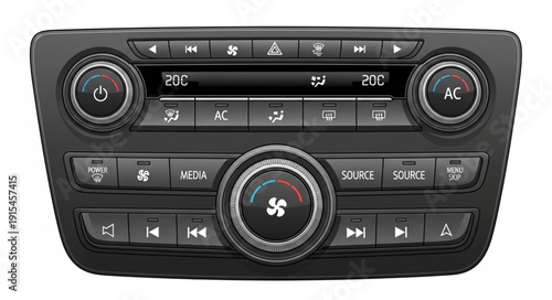 Car Stereo System Control Panel.