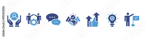 Collaboration banner web icon vector illustration concept for teamwork and working together with icon of support, teamwork, communication, trust, handshake, motivation, inspiration, and success.
