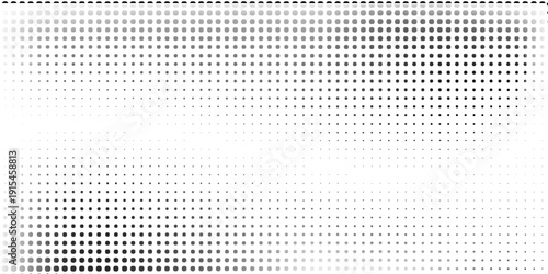 Monochrome gradient halftone dots background. Vector illustration