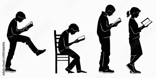 Illustration of a person's progression from childhood to adulthood with technology. Vector