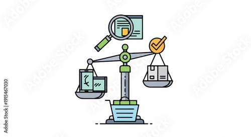 E-commerce product comparison and online shopping decision-making process with digital marketing analytics and quality evaluation.