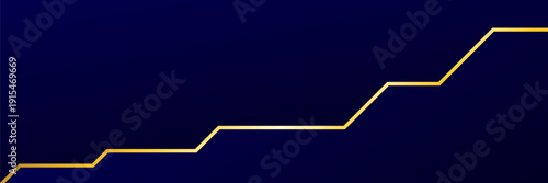 Modern Blue Geometric Presentation Background with Gold Line. Abstract Business Banner. Vector Illustration. Wallpaper