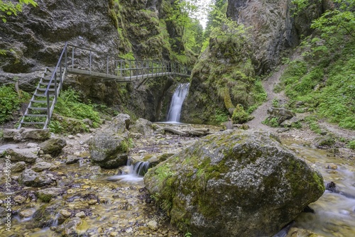 Climbing installation in the Nove Diery gorge, Terchová, Žilinský kraj, Slovakia