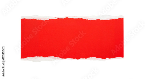 Torn red paper strip isolated on white background Free Download Torn red paper strip isolated on white background - GFXLoad