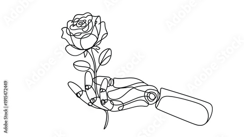 Simple line drawing of a tomato with a leafy top