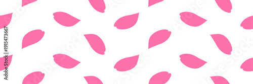 Pink Cherry Blossom Petals Seamless Pattern Background. Wallpaper. Vector Illustration