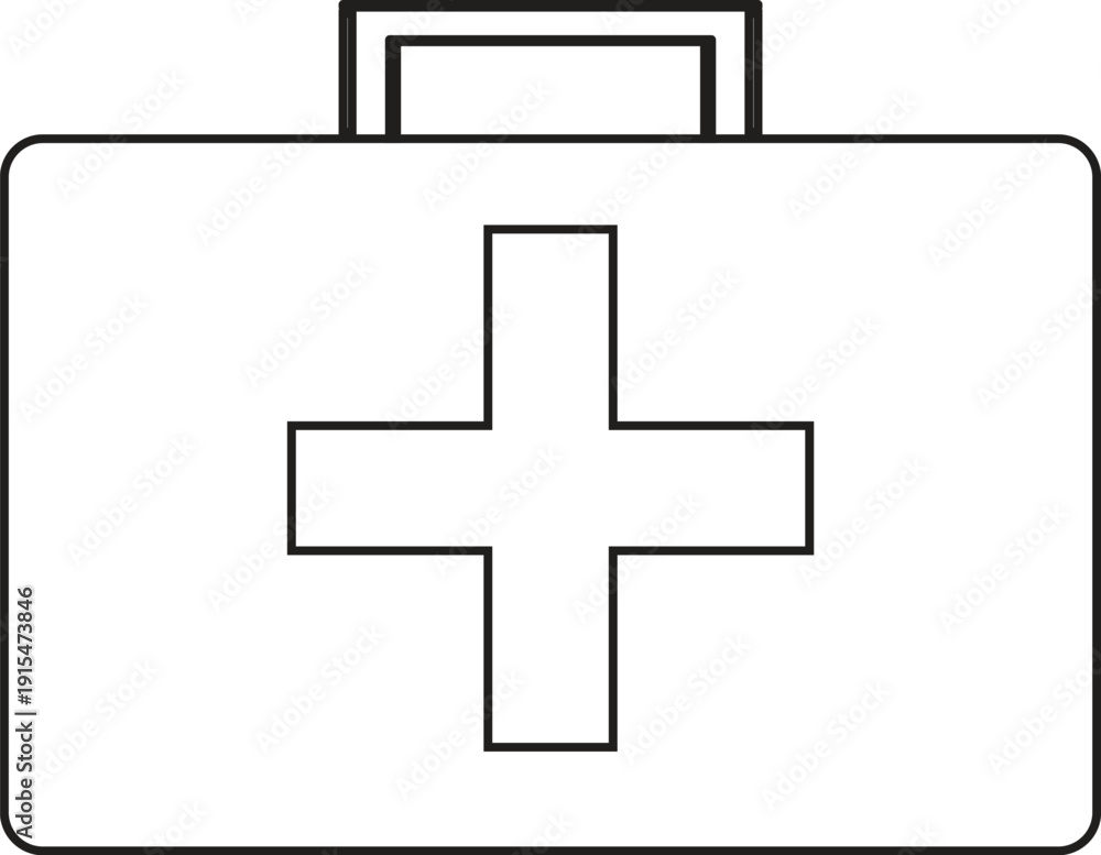 Obraz premium Minimalist Triangle Caution Outline Icon