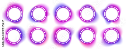 Vivid rainbow gradient circle with luminous bloom and subtle transparency effects. vector