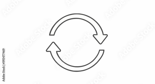 A black and white circular arrow icon representing a refresh or reload action, indicating a cycle or update