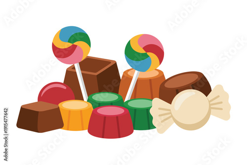 A colorful assortment of candies and chocolates on display