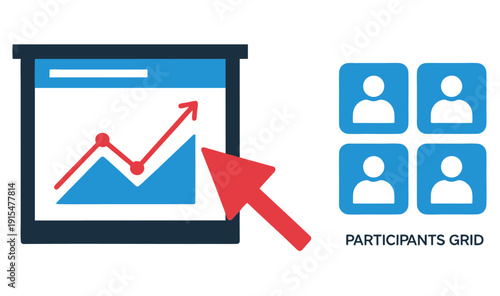Graph Trending Upward on Screen with Users