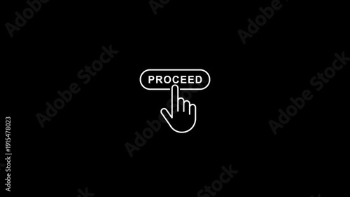 Proceed Button Click Hand Cursor Pointer Animation