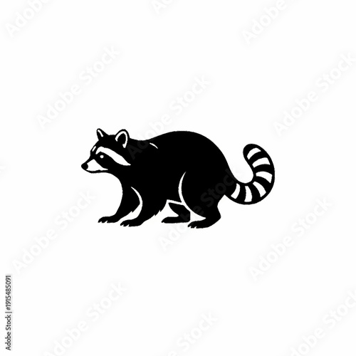 vector illustration of a racoon