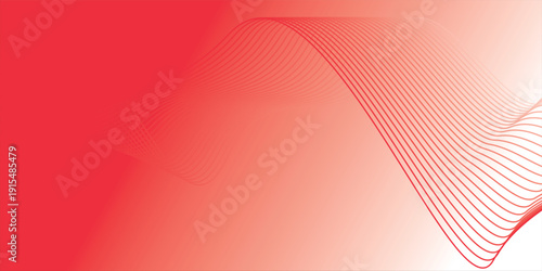 Latar belakang gelombang merah abstrak yang halus dan bergaya. Tekstur vektor EPS.