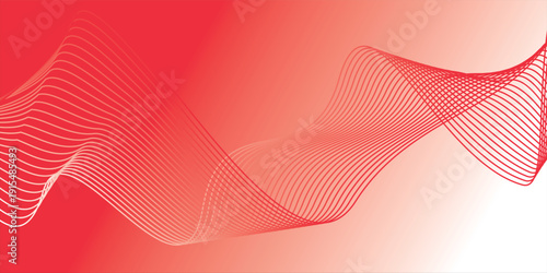 Latar belakang gelombang merah abstrak yang halus dan bergaya. Tekstur vektor EPS.