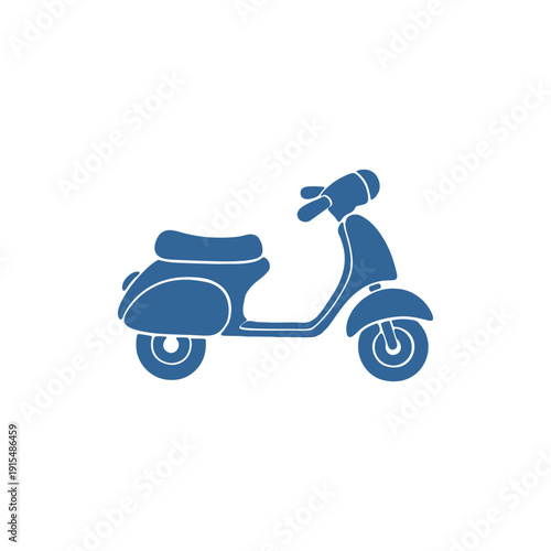 simple automatic motorbike vector icon