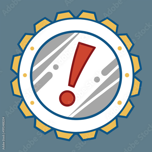 Malware Alert Shield Vector Illustration