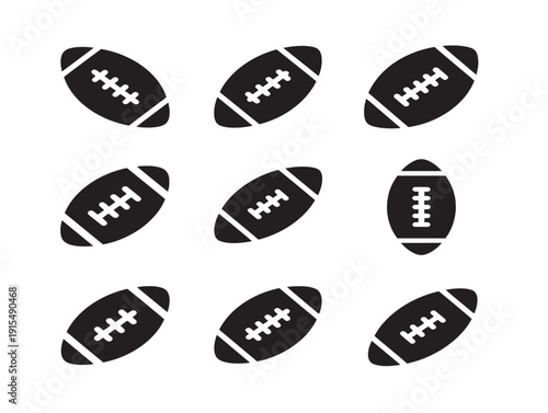 Football Silhouette Collection for Competitive Sports Designs  