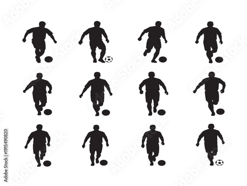 Photos Soccer Player Silhouette Collection for Stadium Inspired Designs