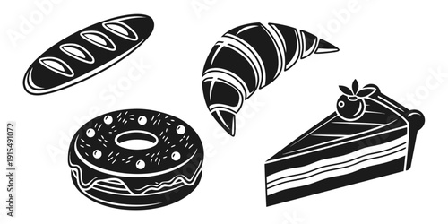 A collection of various mechanical components including bearings and a spiral object. Vector