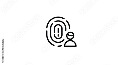 Simple line icon representing user notification or alert.