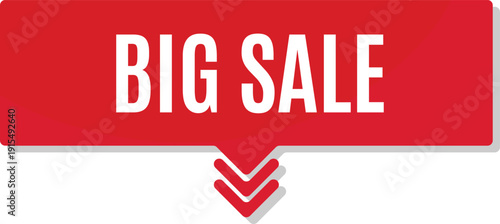 Attractive big sale marketing banner with red design for mega discount events and online store promotion