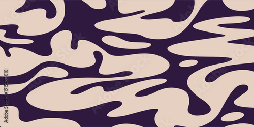 Abstract organic shapes in contrasting colors.