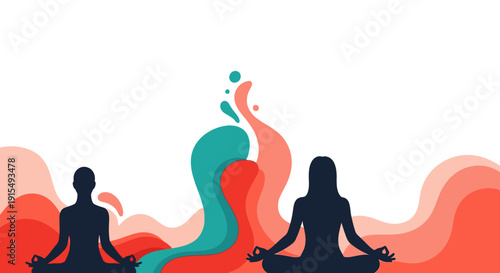 Colorful abstract design on various supplement packaging.