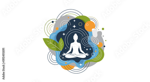 Colorful abstract design on various supplement packaging.