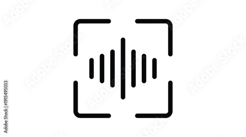 Simple graphic icon representing sound or music equalizer.