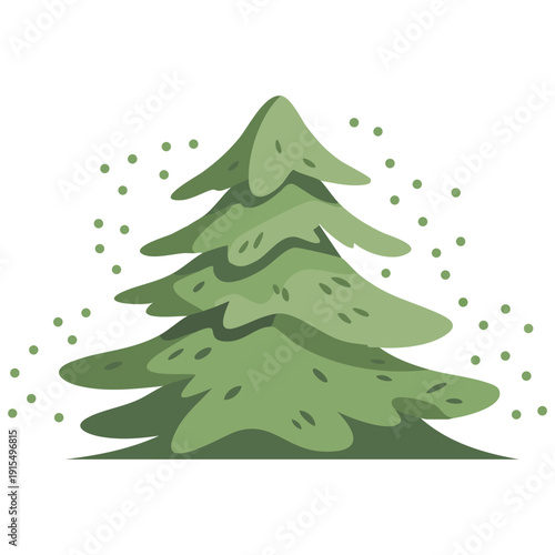Scattered pollen illustration from cedar tree for allergy season vector art