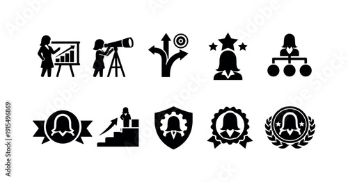 Education and learning flat icon set. School, study, teaching icons flat collection