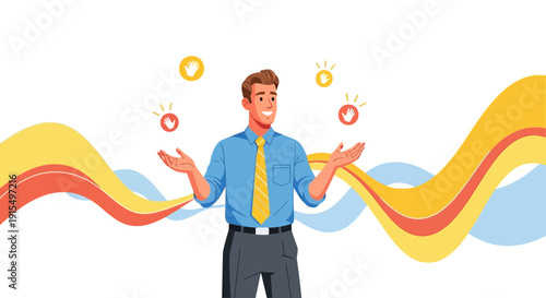 Skilled Professional Juggling Multiple Tasks With Ease And Success