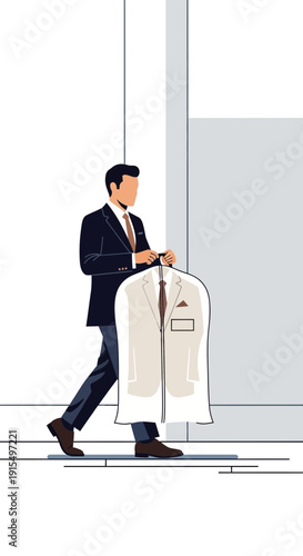 Sharp Dressed Man Attending Formal Event With Dry Cleaned Suit