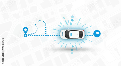 Smart Navigation Taxi Service Destination Arrival Global Connectivity And Transportation Technology