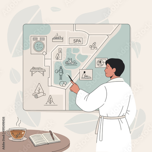 Spa Planning And Wellness Center Layout Design Presentation