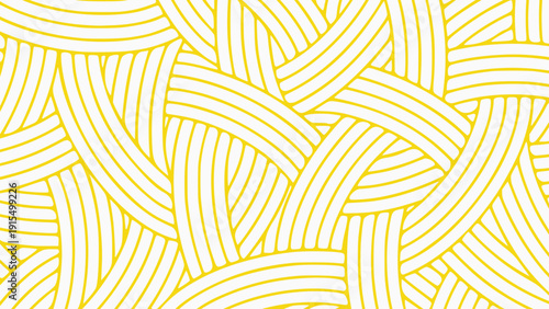 Geometric abstract pattern with yellow curved overlapping stripes for architectural backgrounds and contemporary interior designs