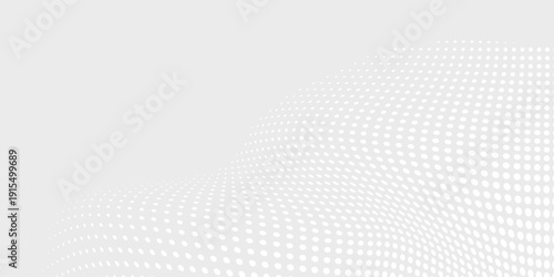Vector dot white gray wave light technology texture background. Abstract big data digital concept art simple. vector
