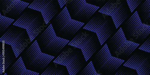 Seamless halftone hexagon shape dot pattern vector, Geometric Halftone Abstract pattern for Fabric and textile printing, sport jersey texture, wrapping paper, backdrops and packaging