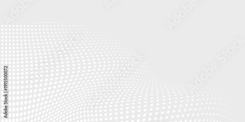 Vector dot white gray wave light technology texture background. Abstract big data digital concept art simple. vector Eps 10