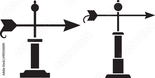 Weather Vane Icons: Direction, Wind, and Navigation Symbols for Forecast, Meteorology, and Outdoor Activity Concepts