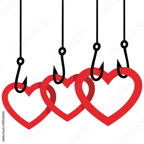 Romantic fish rod icon for National Go Fishing Day vector design