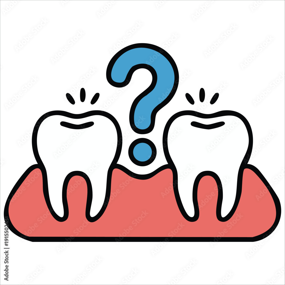 Obraz premium Tooth loss cartoon for pediatric dentistry vector art