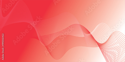 Latar belakang gelombang merah abstrak yang halus dan bergaya. Tekstur vektor EPS.