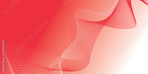 Latar belakang gelombang merah abstrak yang halus dan bergaya. Tekstur vektor EPS.