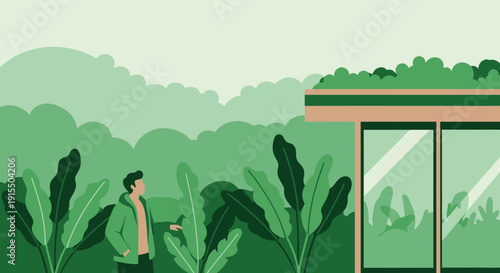 Sustainable Living Green Building Oasis Embracing Nature Outdoors