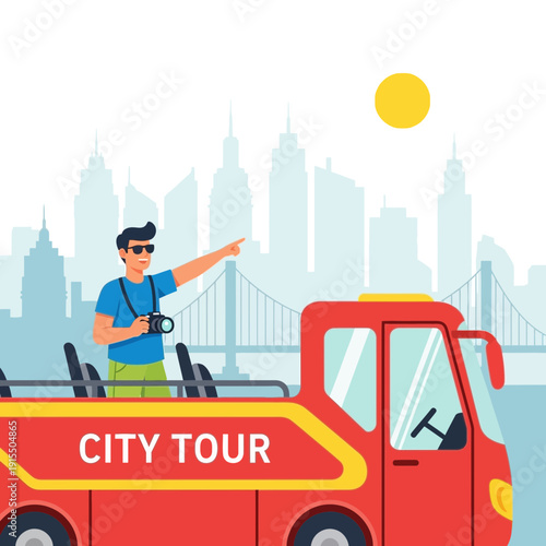 Touristic City Exploration And Sightseeing Adventure Bus Experience